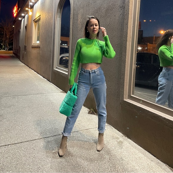 Beautiful green crop sweater Zara!!! - Picture 4 of 5